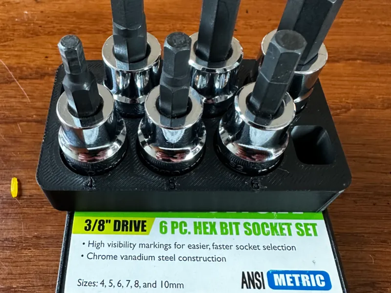 Harbor Freight 6pc 3/8" Drive Metric Hex Bits
