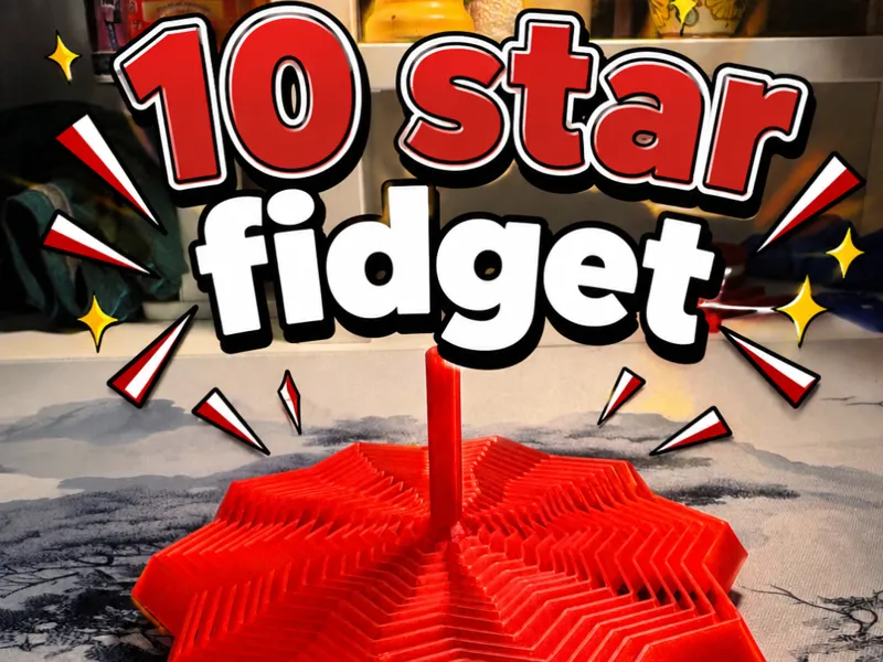 10 Star Fidget Toy Print In Place