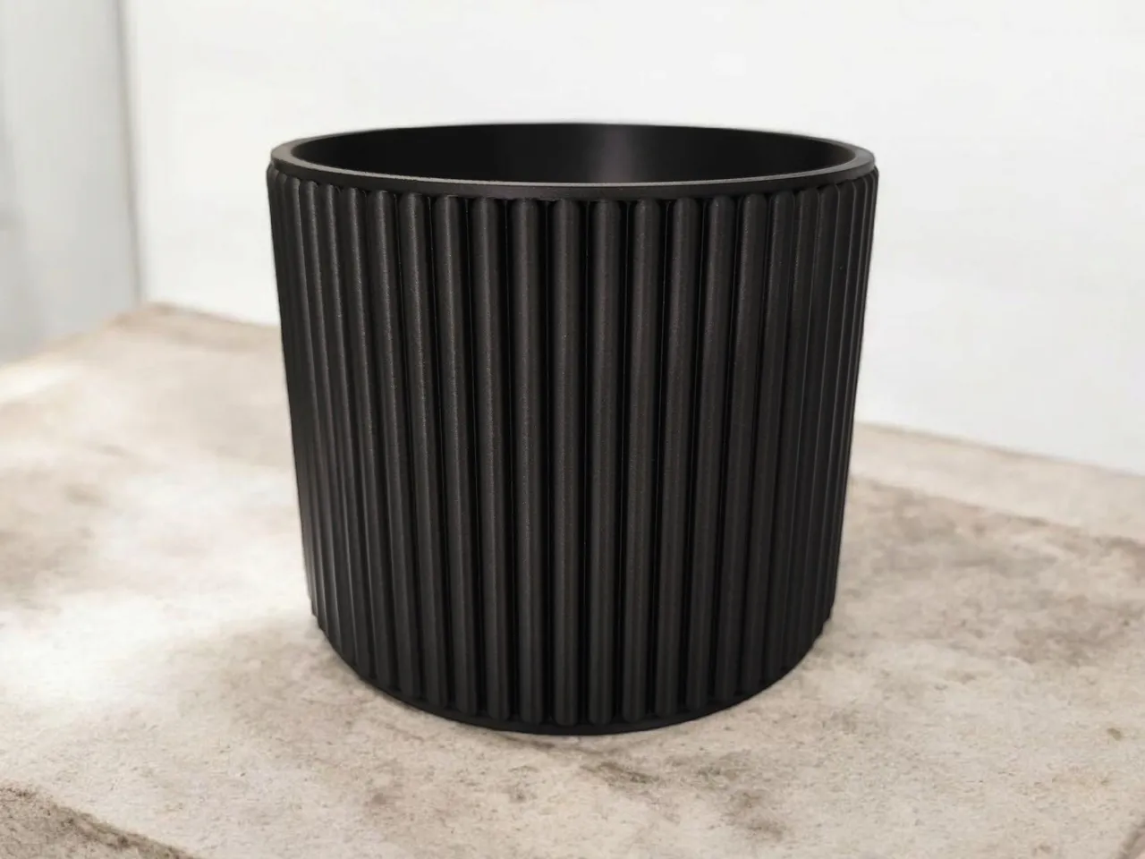 Modern Ribbed Bathroom Organizer, Make- Up Cup view 3
