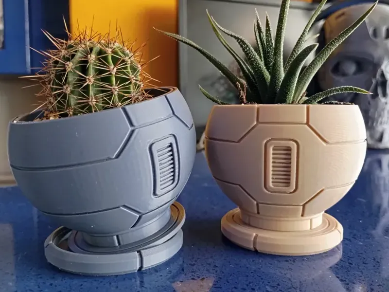 futuristic flower cactus planter pot