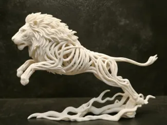 Lion Statue Display