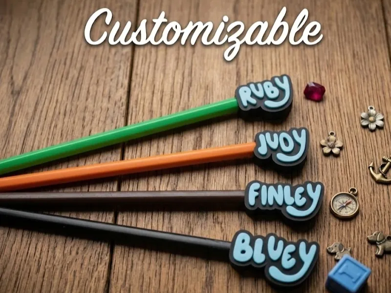 Tapa o cubierta: Bluey Pencil Toppers Customizable. Referencia del modelo original.