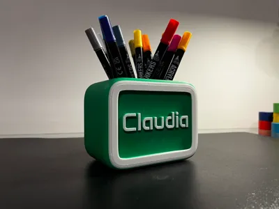 Holder pencil / pen with customizable name