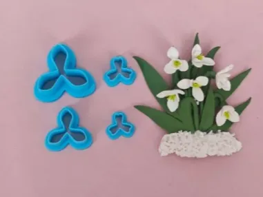 Polymer clay cutter snowdrop