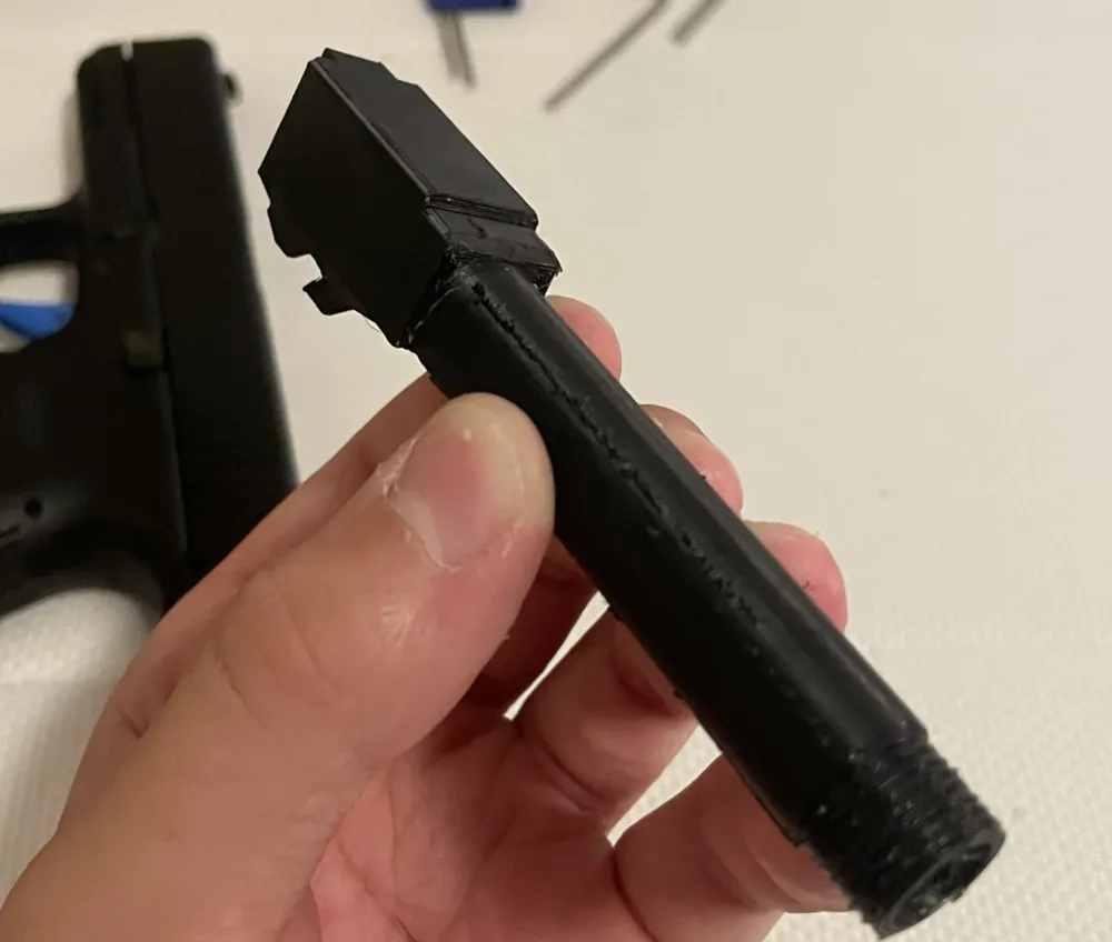 Canon extérieur fileté pour airsoft Glock 19, 23 et X - Modèle d'Impression  3D Gratuit - MakerWorld, image size:1000x848