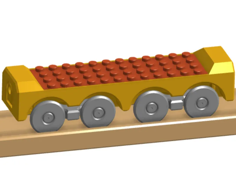 Fully printable brio compatible train wagon