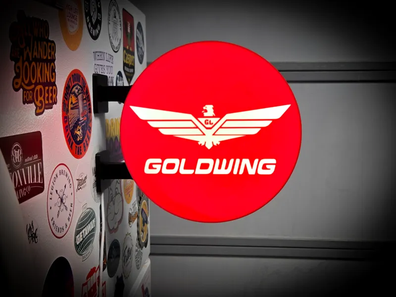 HONDA GOLDWING ~ 2-Sided Round Lightbox