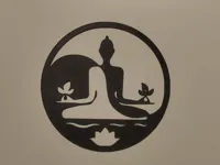 Silhouette murale bouddha en méditation — photo 2