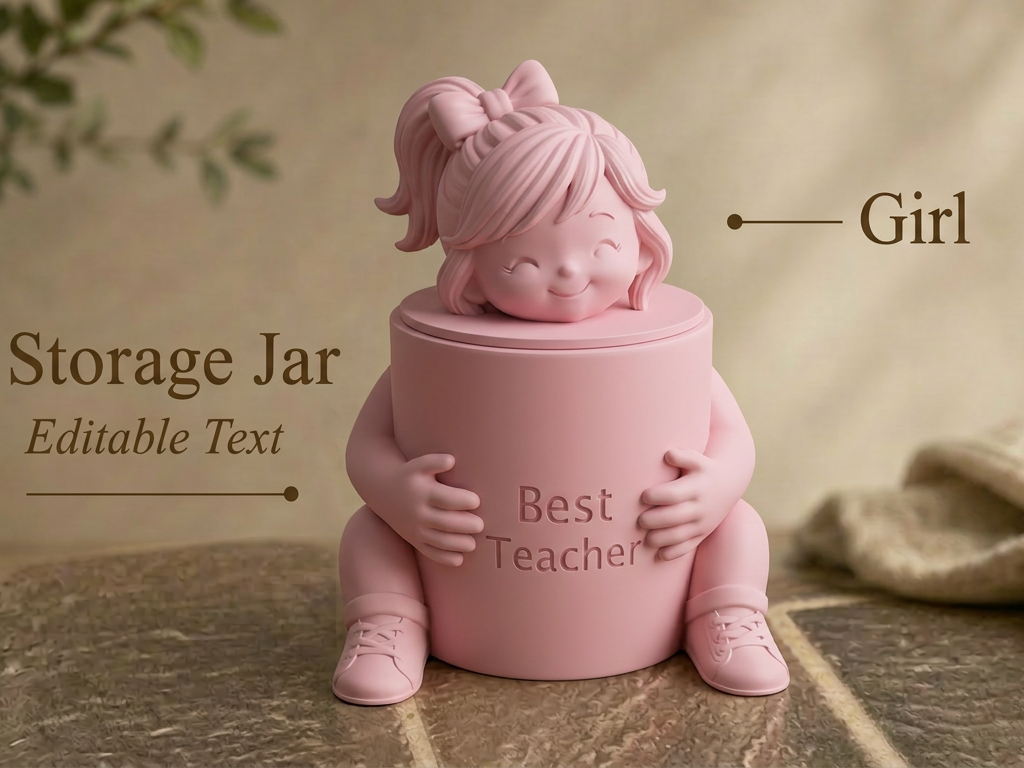 Girl Storage Jar