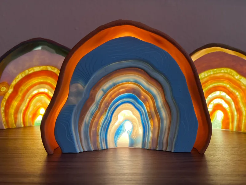 Geode LED Lamp Crystal Illusion Glow