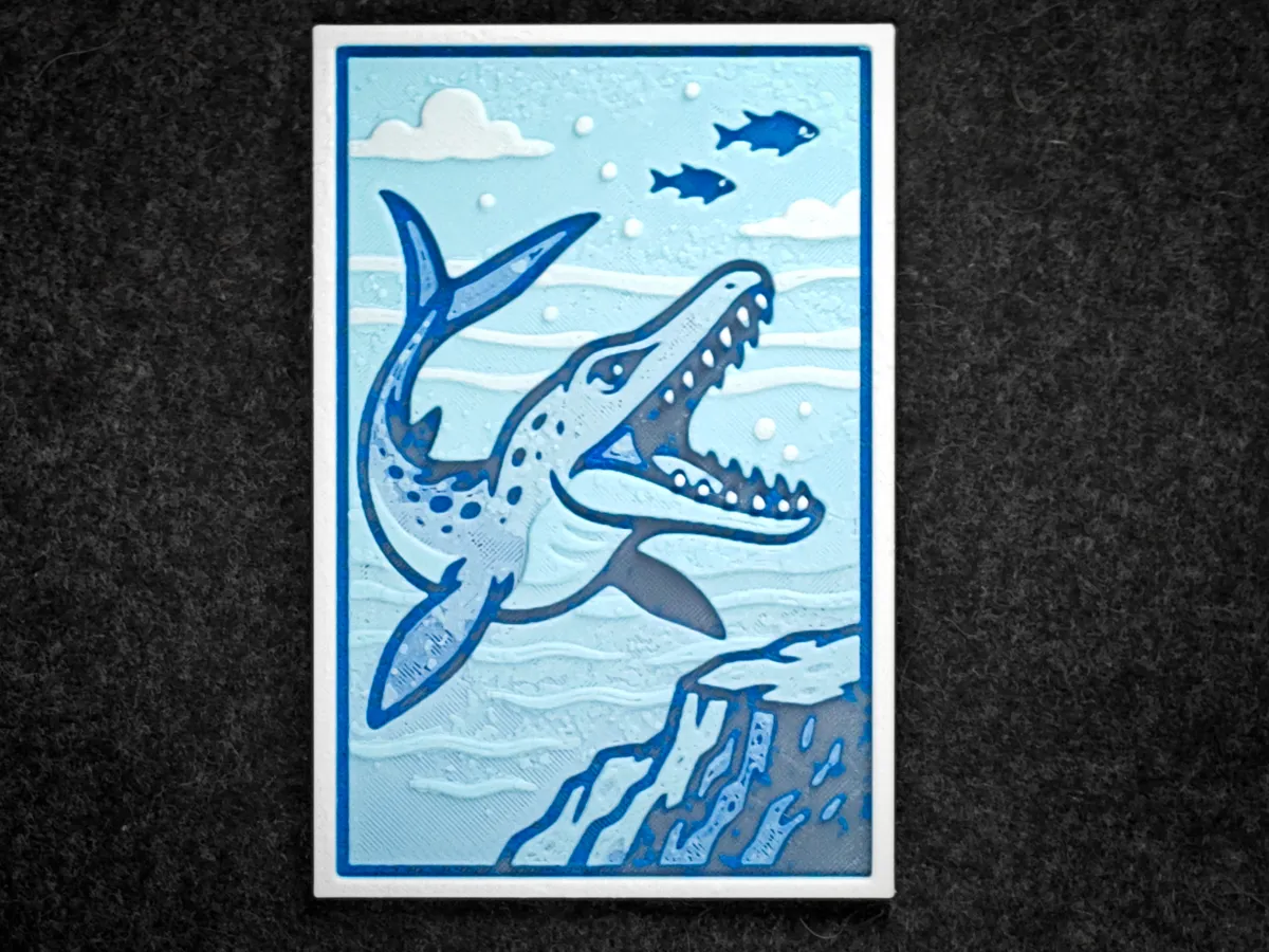 Megalodon chasing fish - Free 3D Print Model - MakerWorld