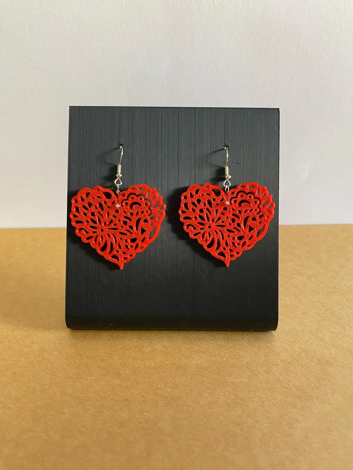 Valentine's Day earrings view 2