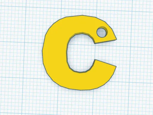 keychain with the letter C