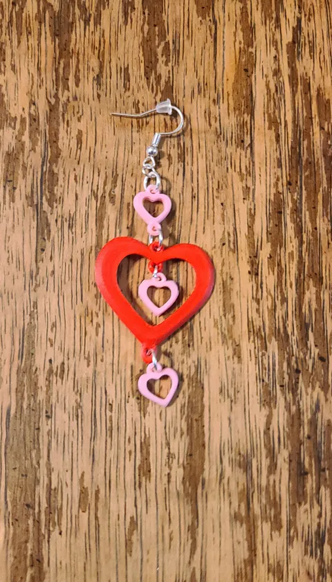 Tier Heart Earrings with Variations view 3