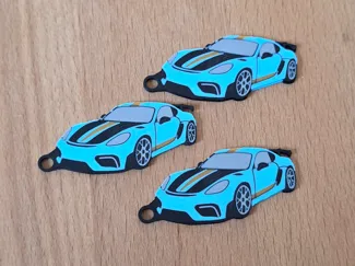 Schlüsselanhänger Porsche 718 Cayman GT4 RS Gulf