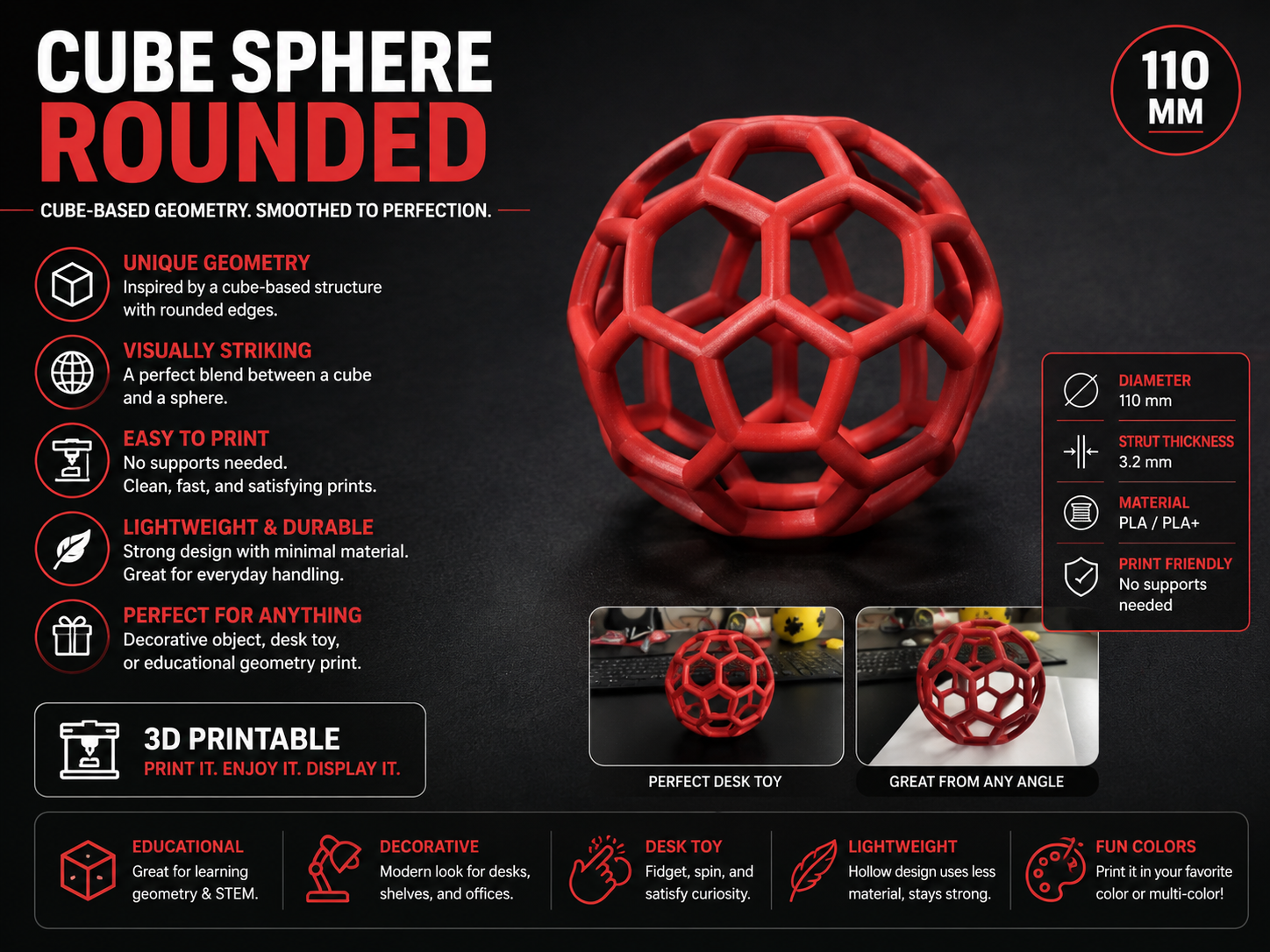 Cube sphere rounded