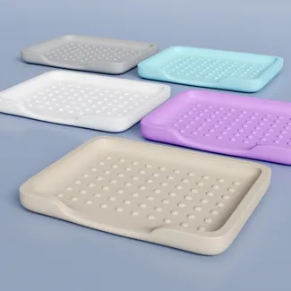 Contemporary soap dish