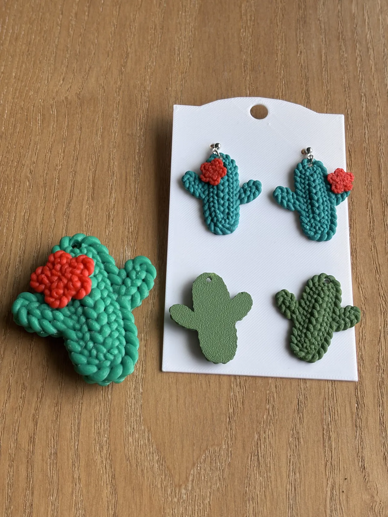 woven cactus earrings view 4