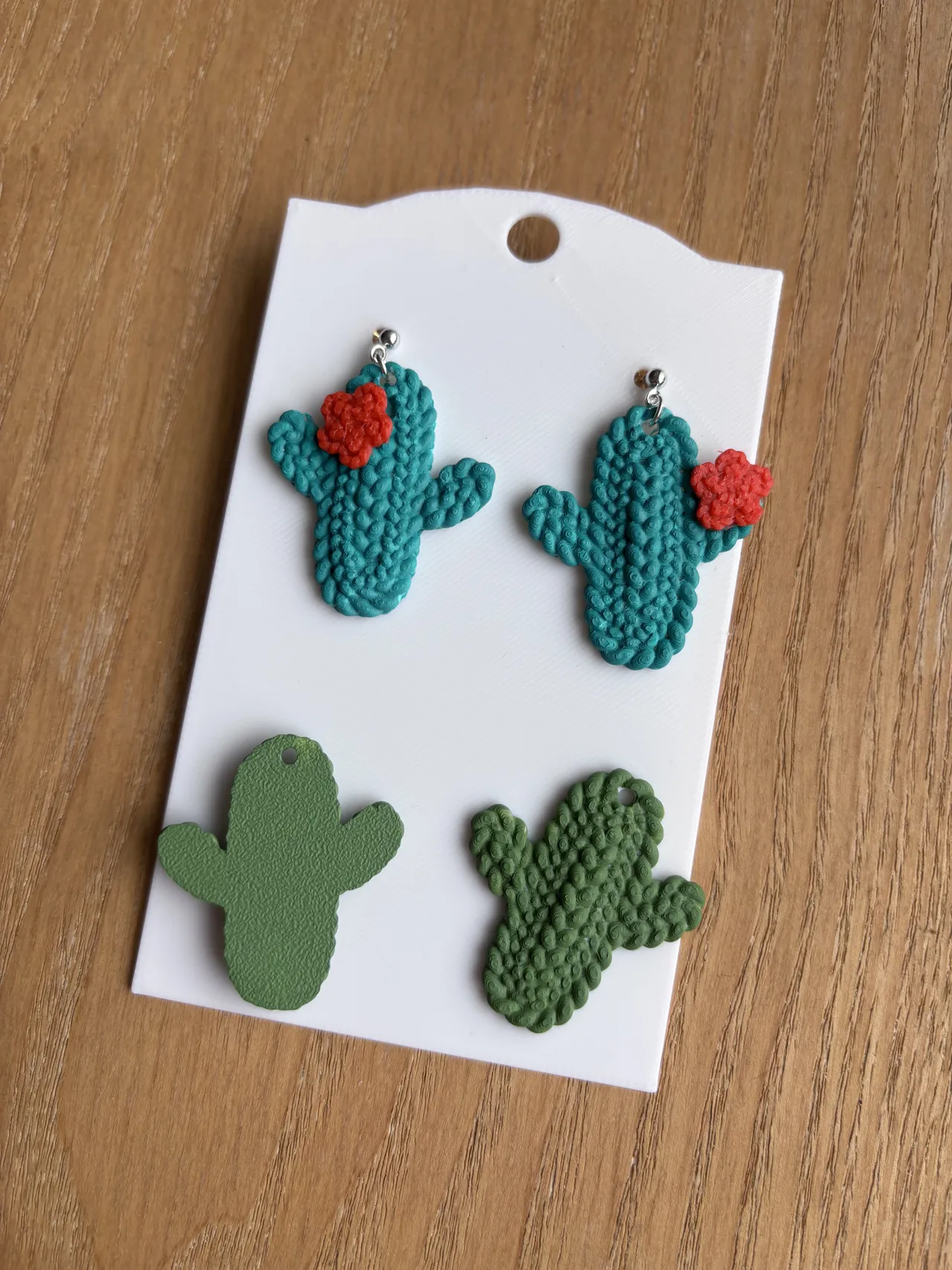 woven cactus earrings view 3