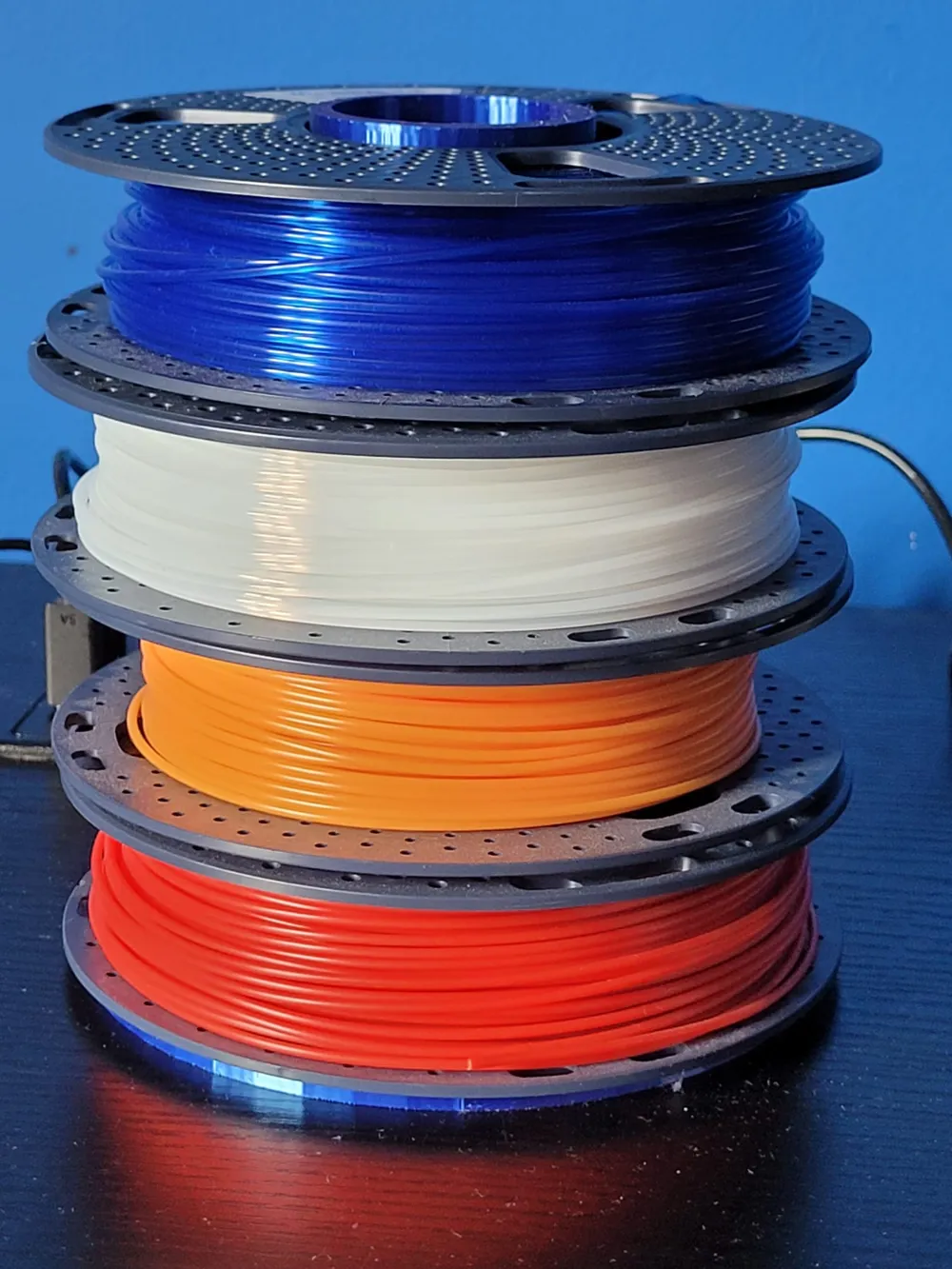 Stackable Filament Sample Display Filament Holder (stackable) - Free 3D Print Model - MakerWorld