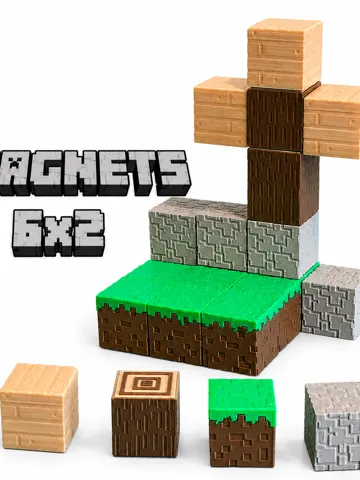 Accesorio para impresora 3D: Magnetic Minecraft Block Building Kit! (No AMS) — vista de referencia 2