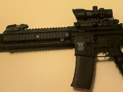 M4 AIRSOFT gun HOLDER with 8mm LED rail