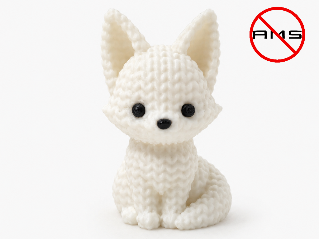 Knitted Arctic Fox / NO AMS 3D model