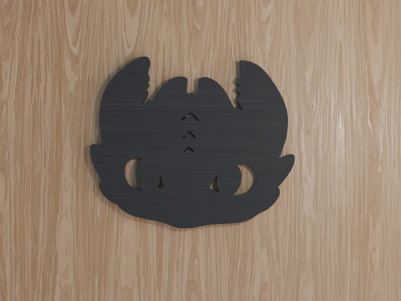 Toothless/desdentado/chimuelo Dragon Head WallArt 