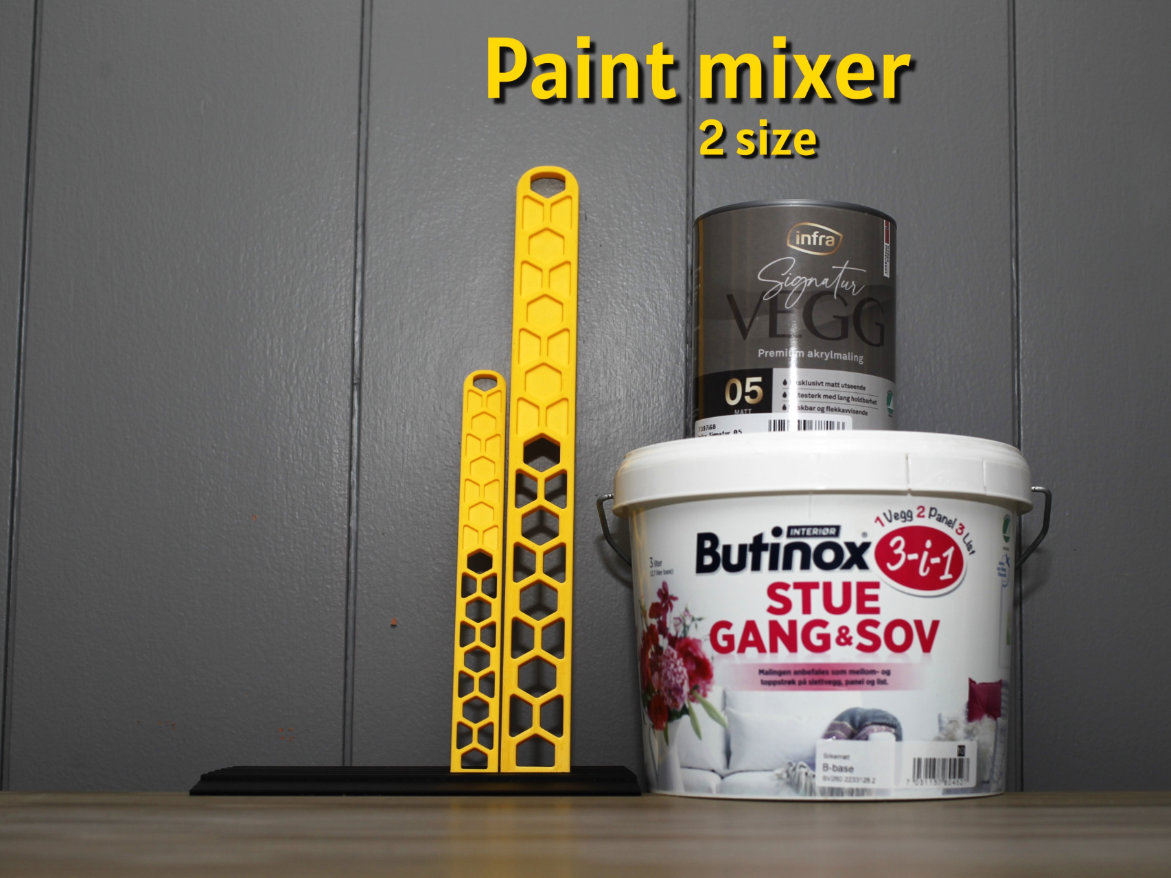 Hexagon Paint Mixing Stick