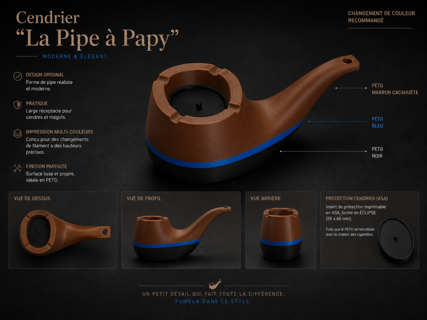 Cendrier "La Pipe à Papy"