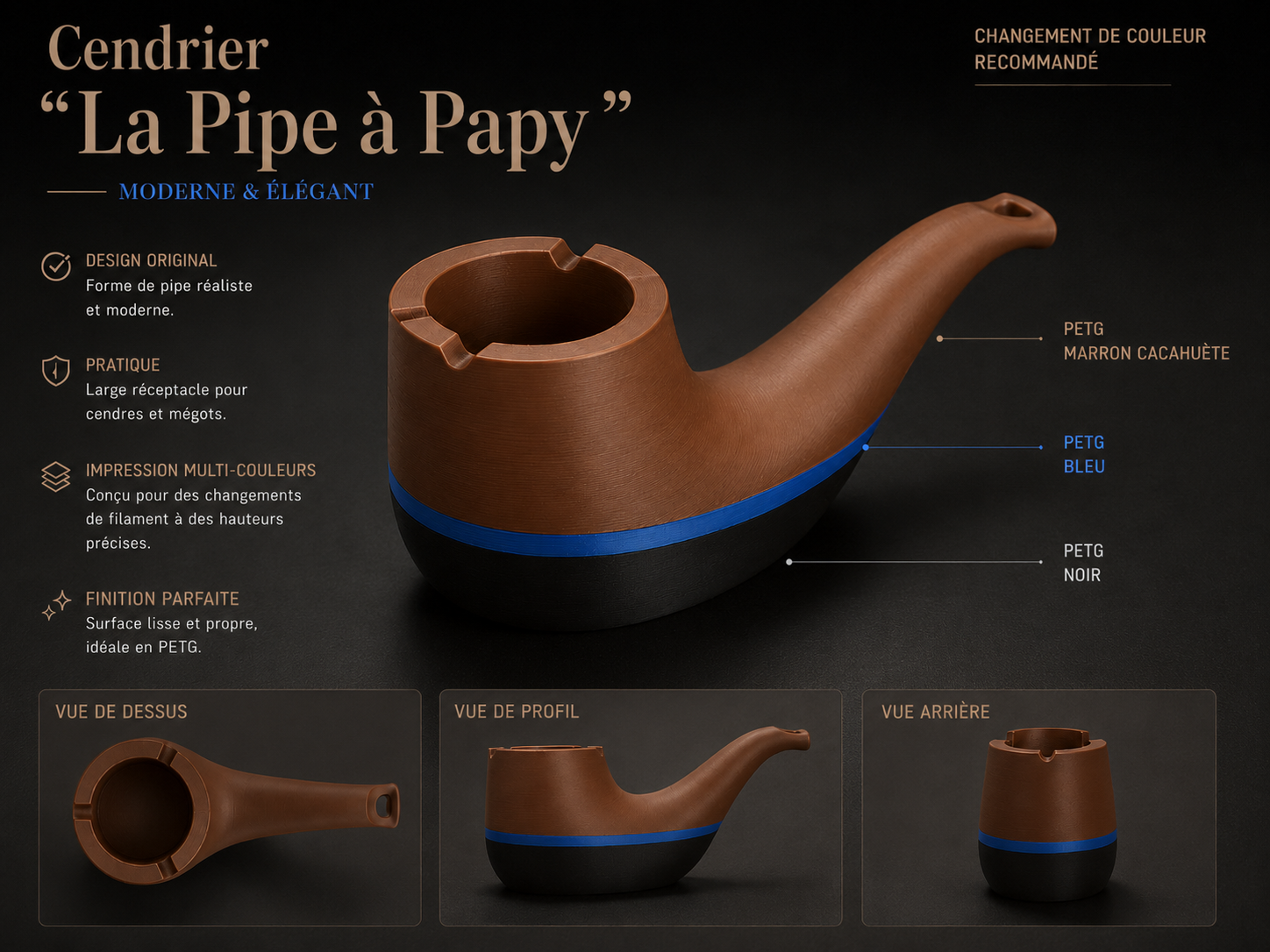 Cendrier "La Pipe à Papy"