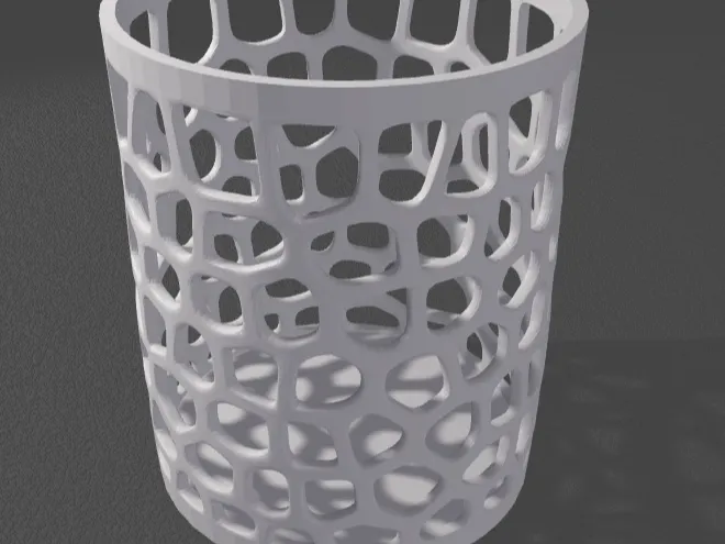 Pot à stylos voronoi pour bureau