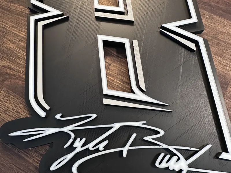 RCR Number 8 | Kyle Busch Layered WallArt Memorial