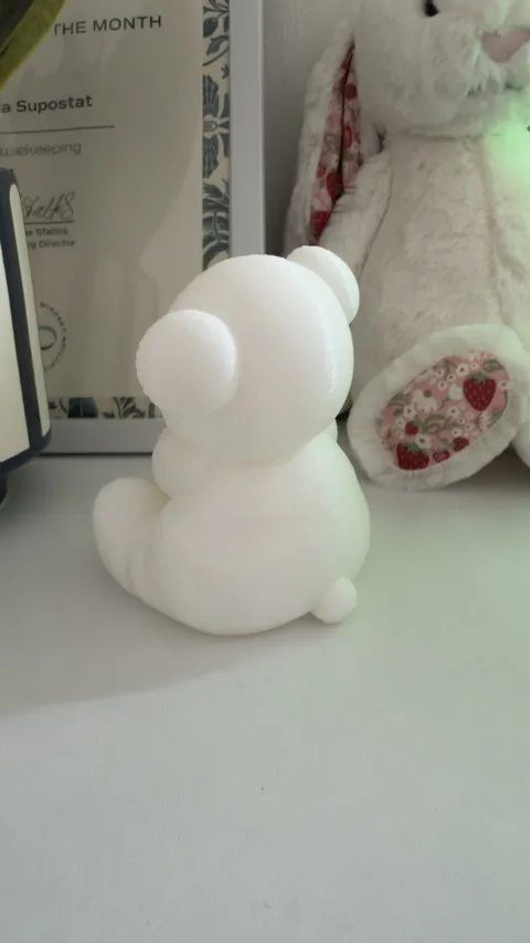 Cute Teddy Bear with Tulip | Nursery Decor view 4