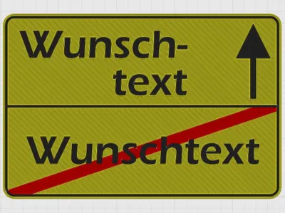 Town Sign Custom Text