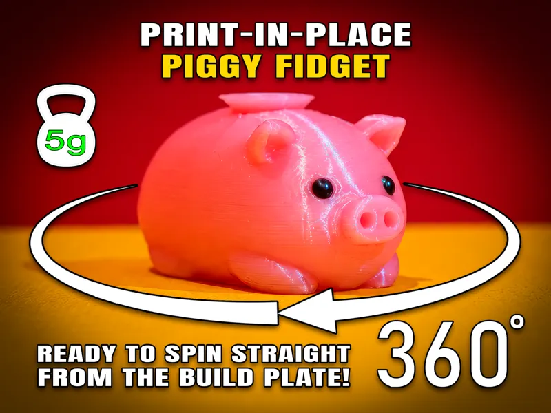 Cute Piggy Loaf Fidget Spinner