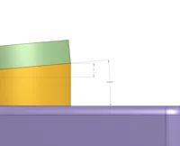 3 mm drop, (5 degrees) - 0.16mm layer, 2 walls, 15% infill