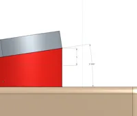 5 mm drop (8.4 degrees) - 0.16mm layer, 2 walls, 15% infill