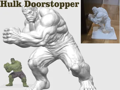 Hulk inspired Door Stopper for 3D Print
