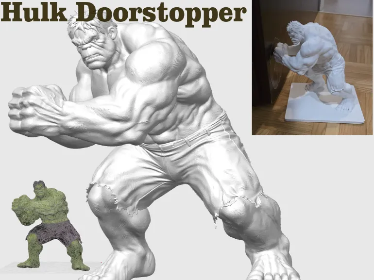 Hulk inspired Door Stopper for 3D Print
