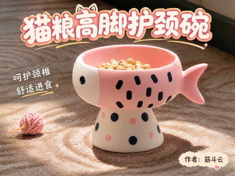 猫咪高脚护颈碗