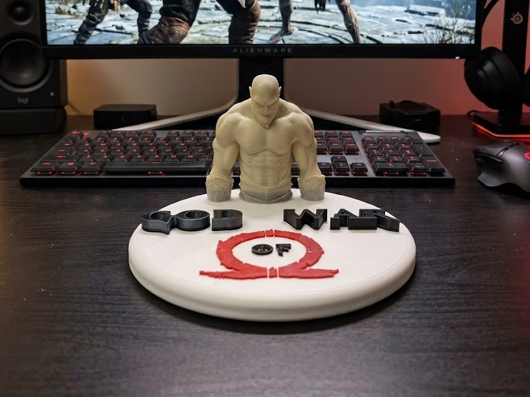 Kratos Bust & God of War Omega Base Display