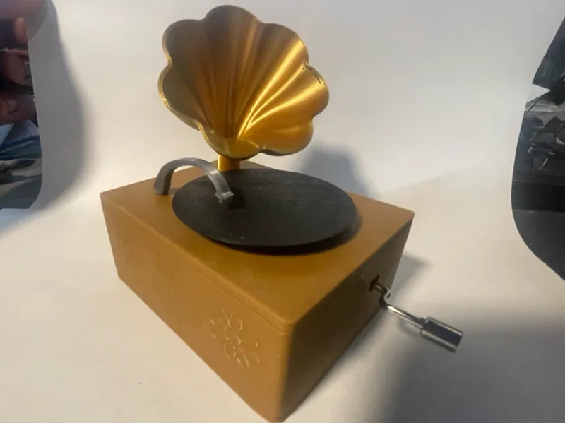 Vintage Record Player Music Box with Maker Supply
