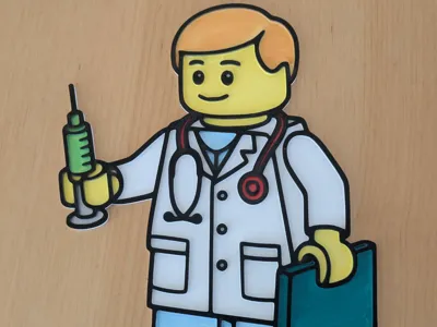 Doctor coloring plate