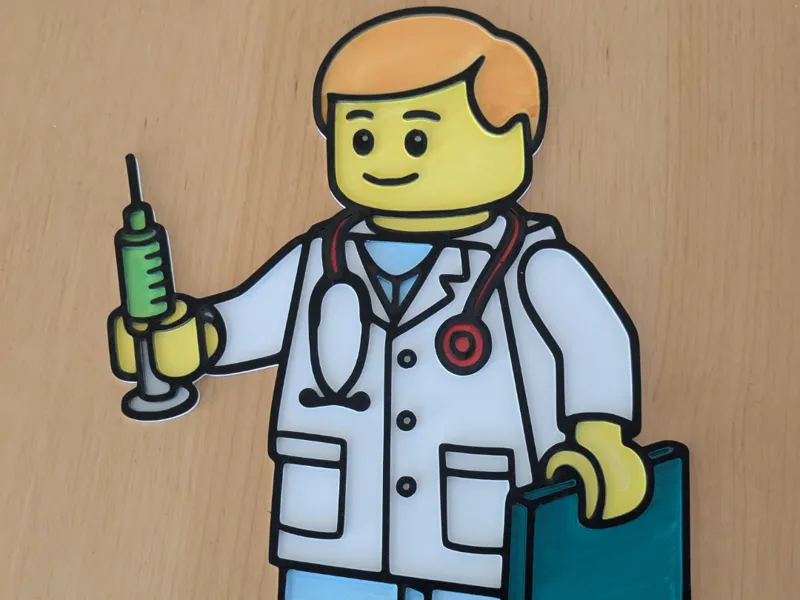 Doctor coloring plate