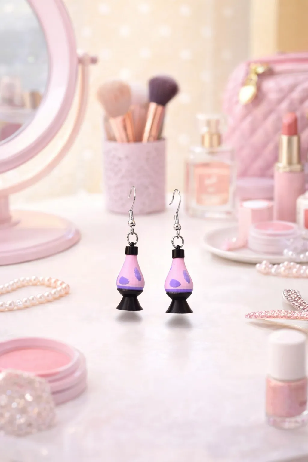 Retro Lamp Earrings view 2