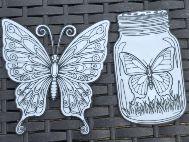 8 butterfly colouring in sheets