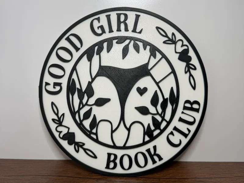Good Girl Book Club Wall Sign