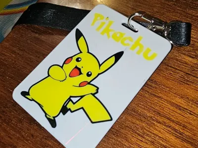 Emergency Kid ID card with Pikachu