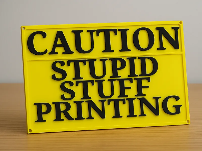 Funny Caution Sign